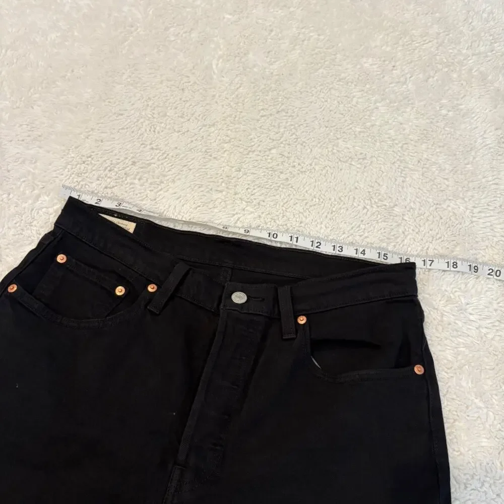 Levi’s 501 Mens Black Denim 31x30 Button Fly Straight Western Casual Work Wear